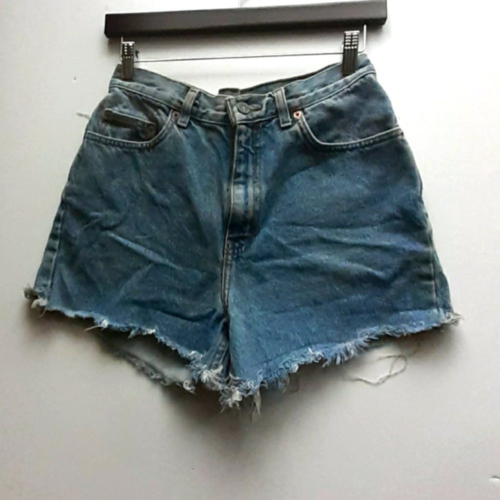 Womens Calvin Klein, Cut Jean Shorts.  Size 8